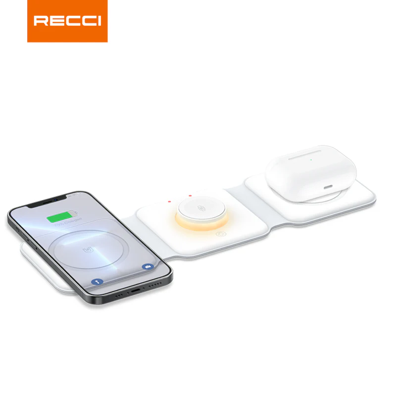 Recci RCW-27 3 in 1 Night Light Wireless Charger
